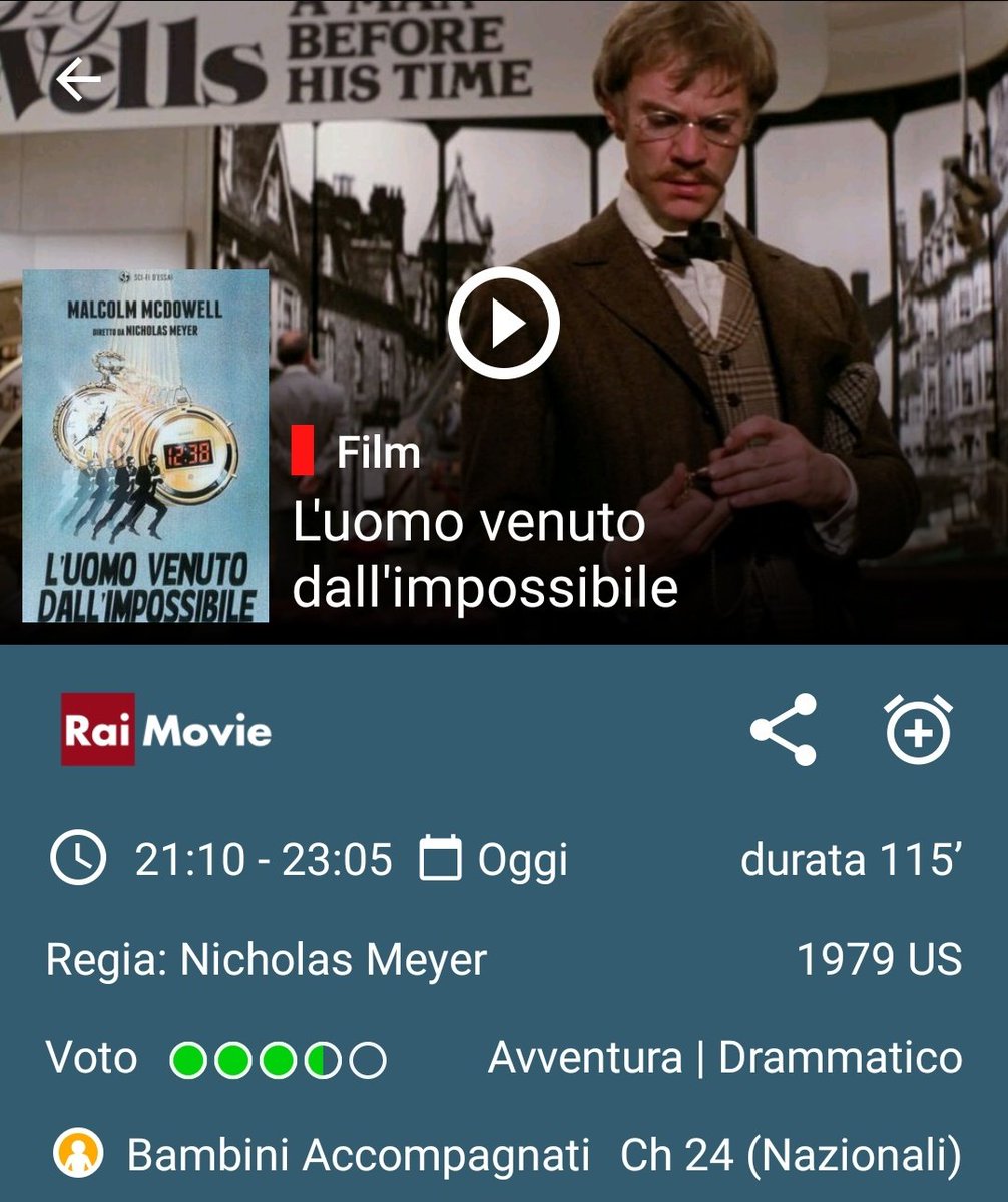 GenTuboCatodico's tweet photo. #StaseraTV
#24agosto
1º Consiglio
#LuomoVenutoDallimpossibile
Su @raimovie 21.10
Con Malcolm McDowell
#WASABI
Su @CieloTV 21.25
#PROVAaPRENDERMI
Su @27twenty 21.06
Commedia
Con Di Caprio, Tom Hanks, Christopher Walken
#TheImitationGame
Su @TV2000it 20.50
Il codice Enigma https://t.co/H71TMoDoqW