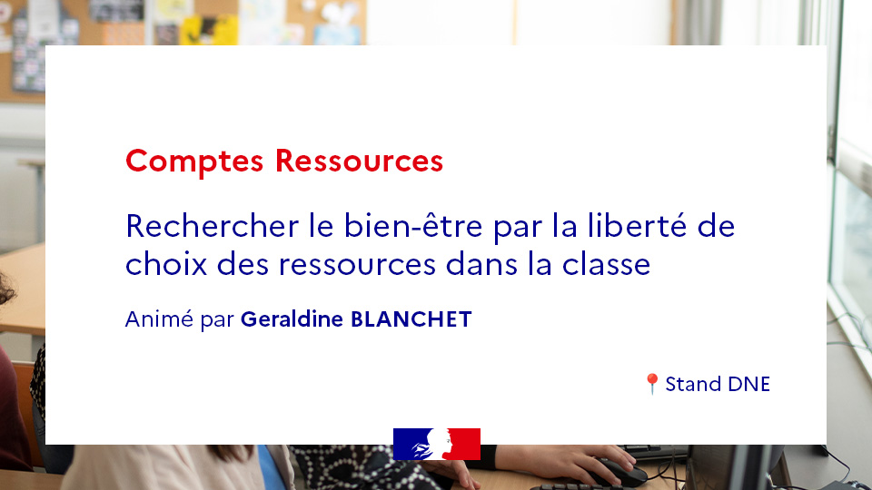 #GeraldineBLANCHET est de retour pour nous parler de la liberté de choix, pour les professeurs, des ressources numériques, grâce au #CompteRessources ! 🖥 📍Stand d'@edu_num #Ludovia20