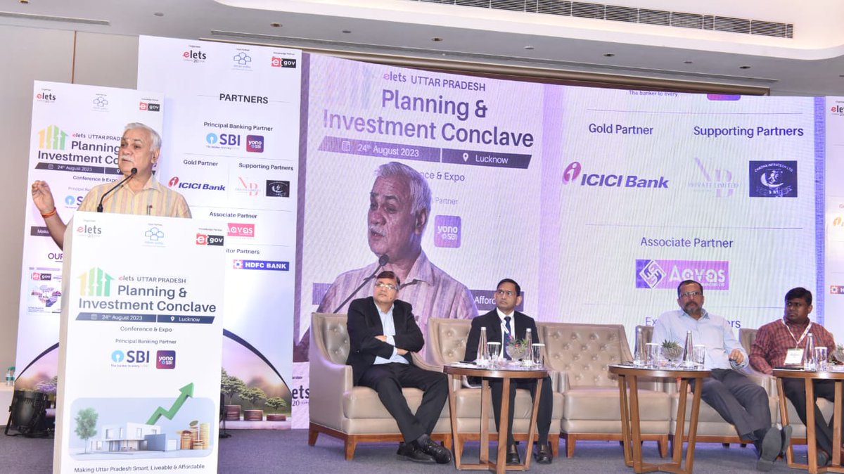 ChiefSecyUP's tweet photo. आज मुझे लखनऊ में Elets संस्था द्वारा उत्तर प्रदेश आवास एवं विकास परिषद के सहयोग से आयोजित 'यूपी प्लानिंग एंड इंवेस्टमेंट कॉन्क्लेव' में मुख्य अतिथि के रूप में सम्मिलित होने का सुअवसर प्राप्त हुआ। यहां मैंने शहरी नियोजन से निवेश कैसे आ सकता है?, विषय पर विस्तार से चर्चा की। https://t.co/ir5VqF8O7G