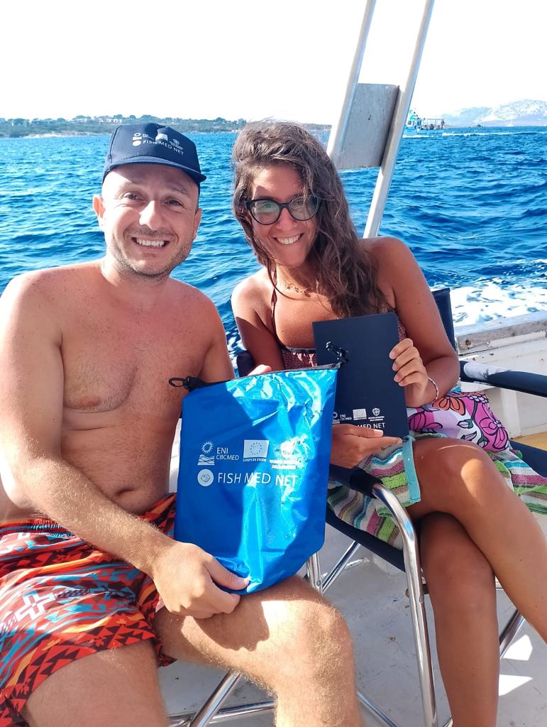 FISHMEDNETeu's tweet photo. From Puglia to Liguria to Sardegna, the @FISHMEDNETeu tourist kit has become a hot topic among tourists like these ones from Pescaturismo Alex, leaving memories of a fun and sustainable vacation. 
@Halieus_ @CIHEAMBari @ATDPA_SSF @fishmednet @enicbcbmed @Eleghezz @saraguidelli https://t.co/n1IOU1Mzsu