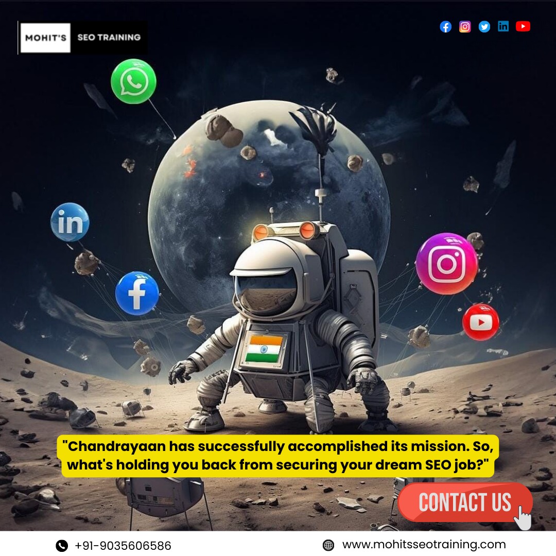 mohits_seo's tweet image. Chandrayaan reached for the stars and succeeded. Isn&apos;t it time you reached for your dream SEO career? Join Mohit SEO Training today and embark on your own.

#mohitsseotraining #SEOJourney! #Chandrayaan3 #ISRO #JaiHind #chandrayaan3mission #chandrayaan3launch #Chandrayaan3Landing