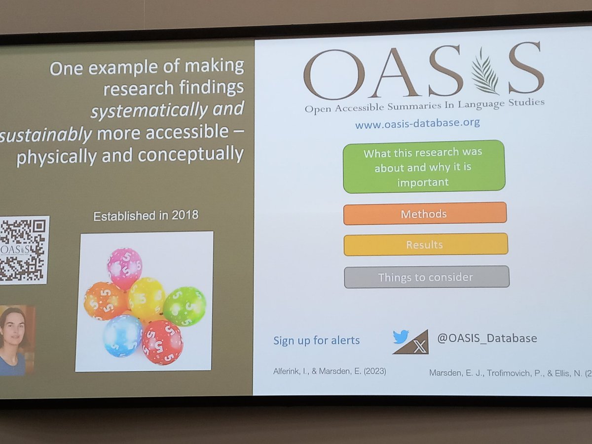 17 collaborating journals, 70k downloads, multilingual - do check this out and share OASIS as a place to read acad article summaries.#BAAL2023York