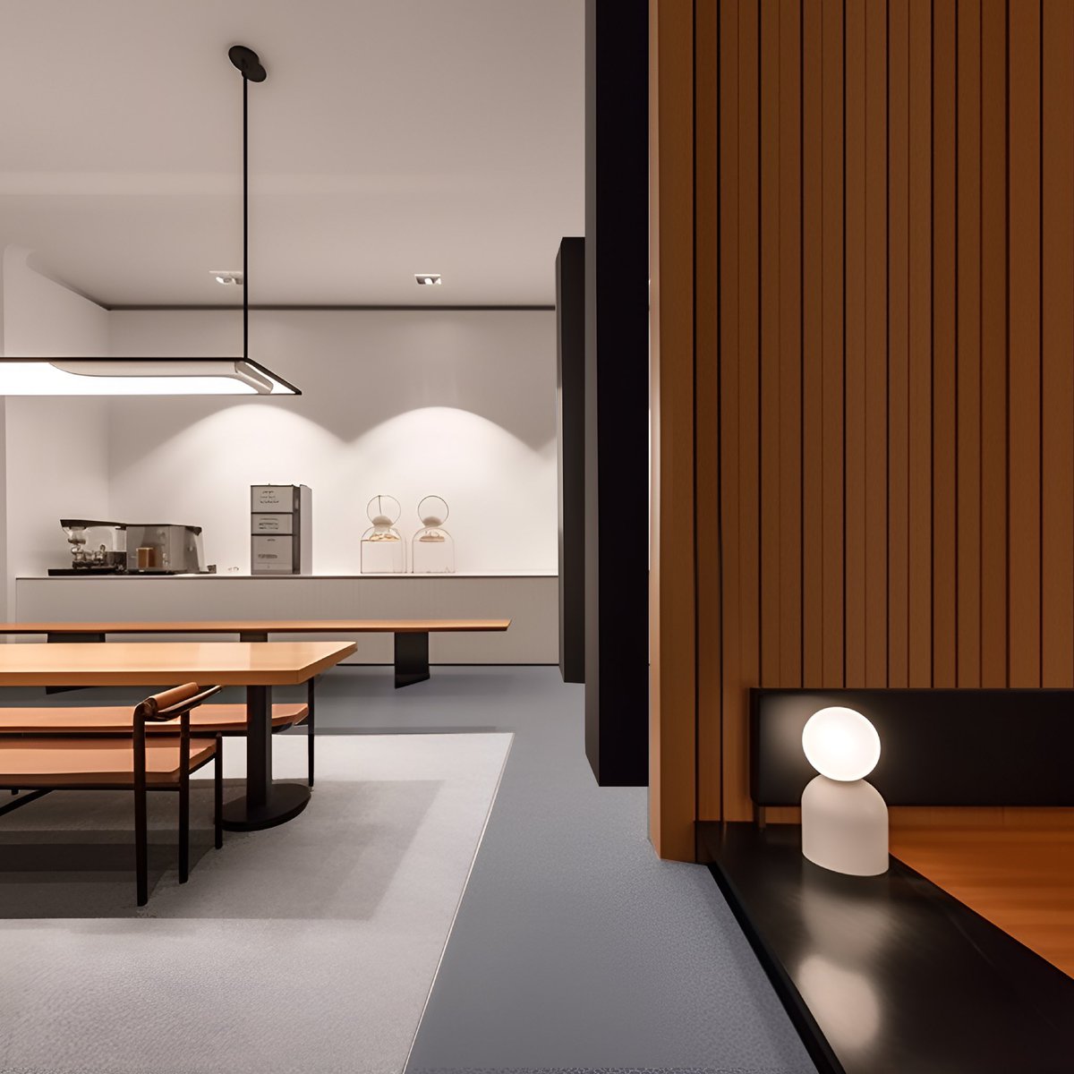 SibylDesignCo's tweet photo. From the #archive designing a multipurpose cafe interior, creating points-of-interest for multiple users to enjoy. Pastel tones of blues and Scandinavian wood wall claddings with black steel style columns for an industrial flavour. 

#sibyldesignstudio #designer #interior #cafe https://t.co/hXNkahKLij