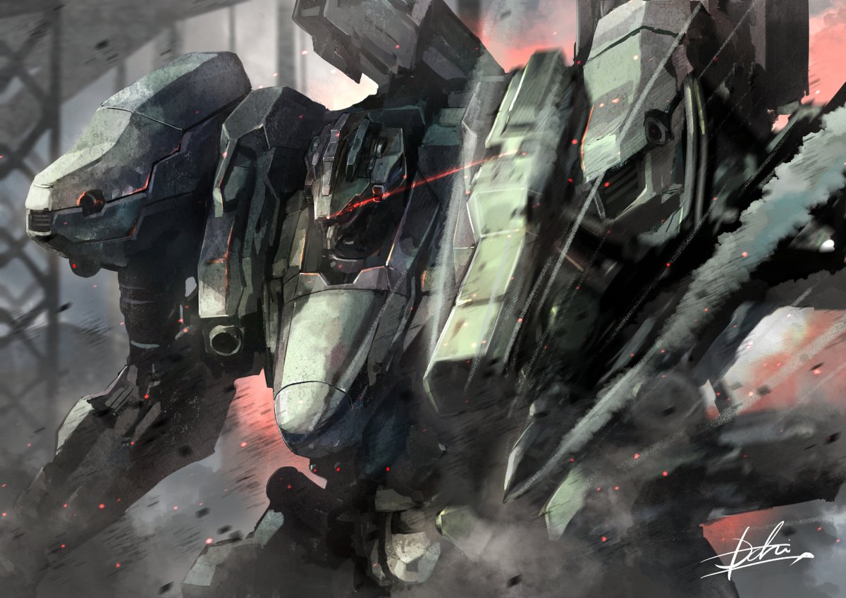 「いよいよ明日ですね!#アーマードコア #ARMOREDCORE #新作発売記念A」|井口佑(yuuiguchi)のイラスト