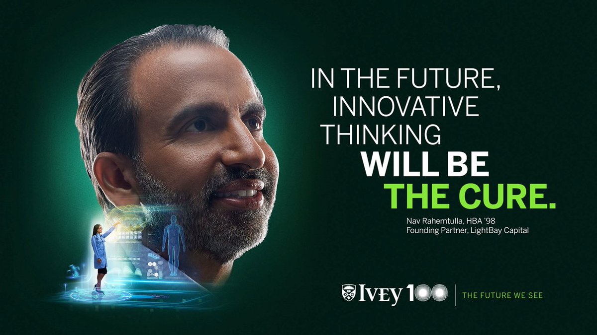 To celebrate #Ivey100, we asked alumni, students, staff, & faculty what their visions of the future look like. Today, we would like to thank Nav Rahemtulla, HBA '98, for participating in this campaign and sharing the future you see. Learn more: ivey100.ca