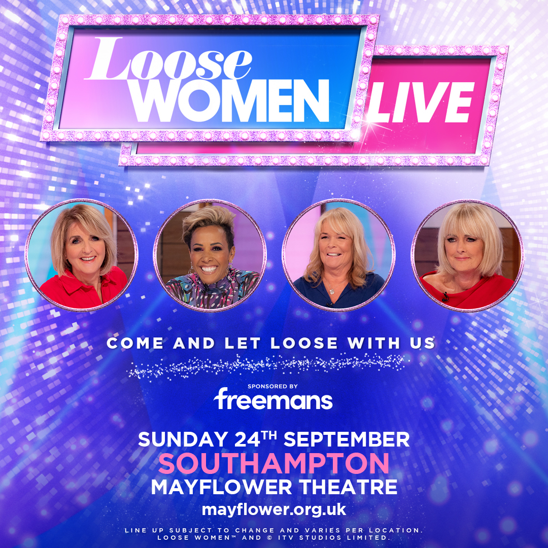 mayflower's tweet photo. Just one month until Southampton gets loose with Kaye Adams, Dame Kelly Holmes, Linda Robson, Jane Moore and special guest star Jake Quickenden ✨

The question is, will you be getting loose with Loose Women Live too?

📅 24 September 2023
🎟 https://t.co/lArgdn3qeD https://t.co/gV8nQyhlyG