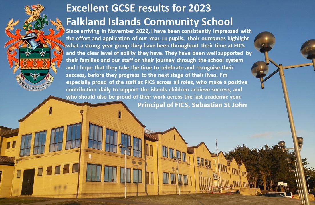 FIGEducation's tweet photo. The Falkland Islands Community School is delighted to celebrate the success of our 2023 Year 11 cohort, who have achieved a set of fantastic GCSE results https://t.co/Dl6xJIM61S