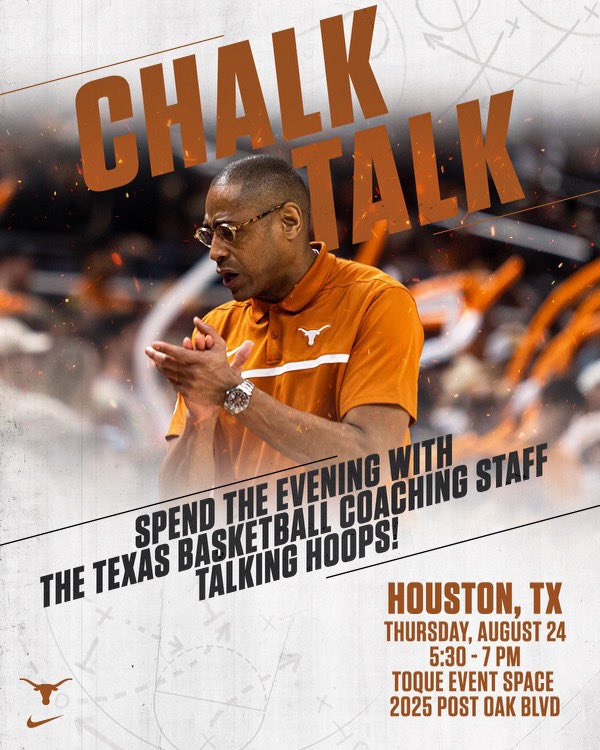 We are excited to be in Houston tonight connecting with some great basketball coaches! #HookEm🤘