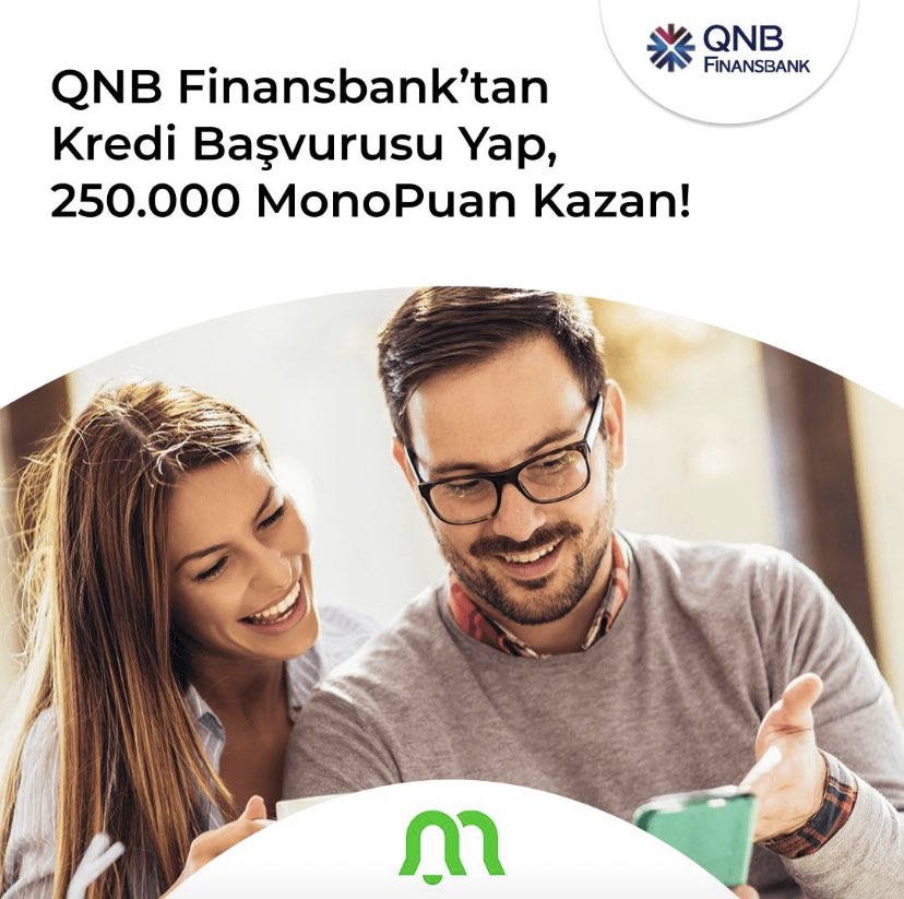 Mono üzerinden <a href="/qnbfinansbank/">Qnbfinansbank</a> kredi başvurunu şimdi yap, 250.000 MonoPuan kazan! 🤩🎉

Başvuru yapman için seni "Haftanın Fırsatları" menüsüne bekliyoruz.

Şimdi Başvur 👇
🔗 bit.ly/KrediBa%C5%9Fv…

#mono #cebineiyigeliyo #qnbfinansbank