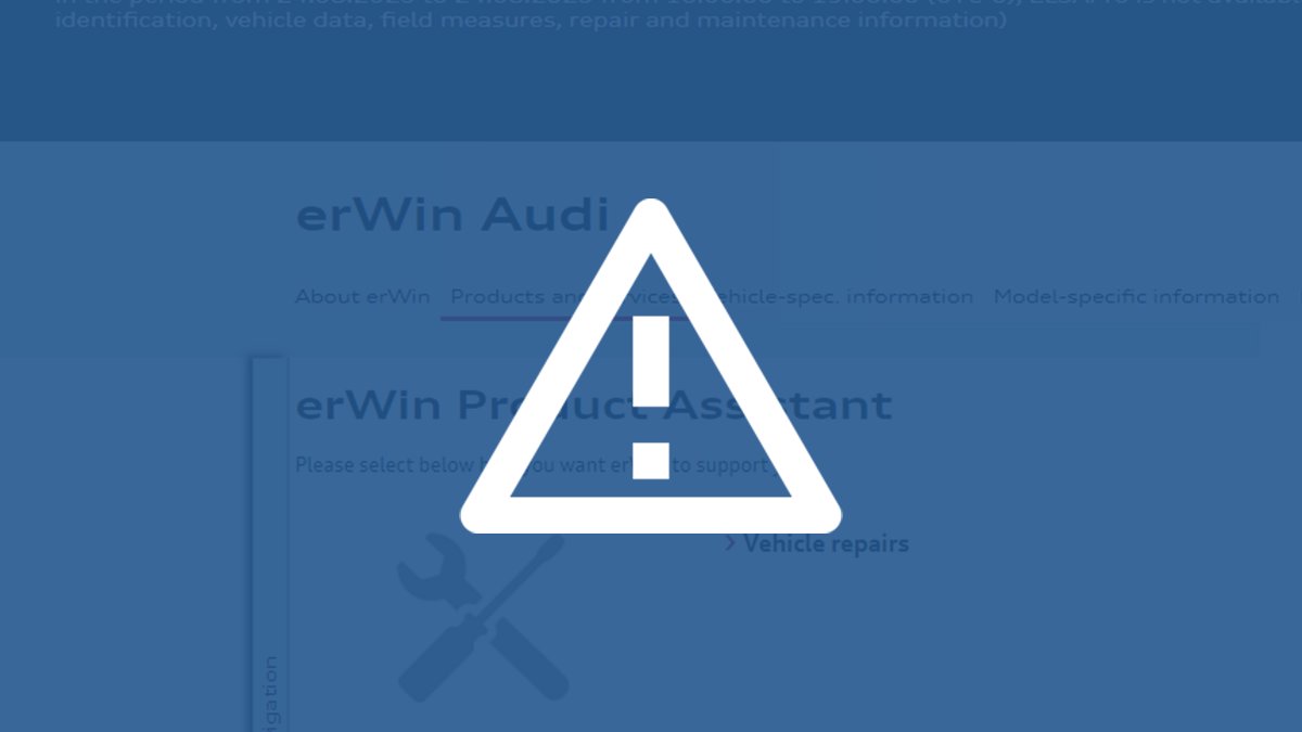 Maverick_Diag's tweet photo. Attention all ODIS users!
Between 29.08.2023 and 29.08.2023, 16:00:00 and 16:20:00 (UTC-0) erWin is not available due to maintenance work/ system modifications.
Important information: Changeover of the user login for ODIS Service to the Group Retail Portal https://t.co/ojScoslmPy