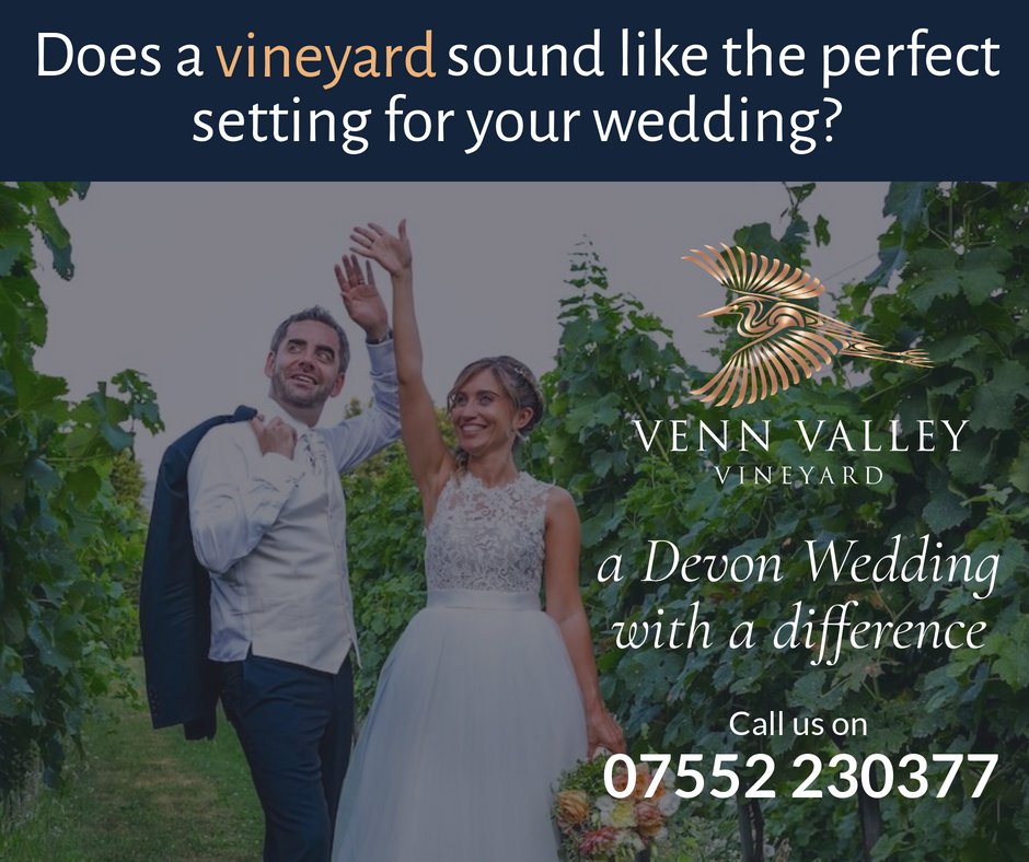 Want a wedding that's different? For Wedding & Events at Venn Valley Vineyard & Winery in the rolling Devon hills. Call 07552 230377 or DM. vennvalleyvineyard.co.uk
#weddingsdevon #devonwedding #weddingvenue #uniqueweddings #vineyardwedding #devonevents  #alternativewedding #devon