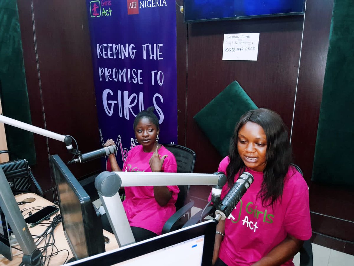 ahfnigeria's tweet photo. Nigeria's Girls Act commenced a live radio program to inform &amp; educate peers on sundry issues. Today, D girls focused on Internet Security &amp; Safety around SRHR &amp; need 4 Age-appropriate Comprehensive Sexuality Education (CSE). @GirlsActIntl @ahfafrica @NACANigeria @UNFPANigeria https://t.co/ji6hKnFe86