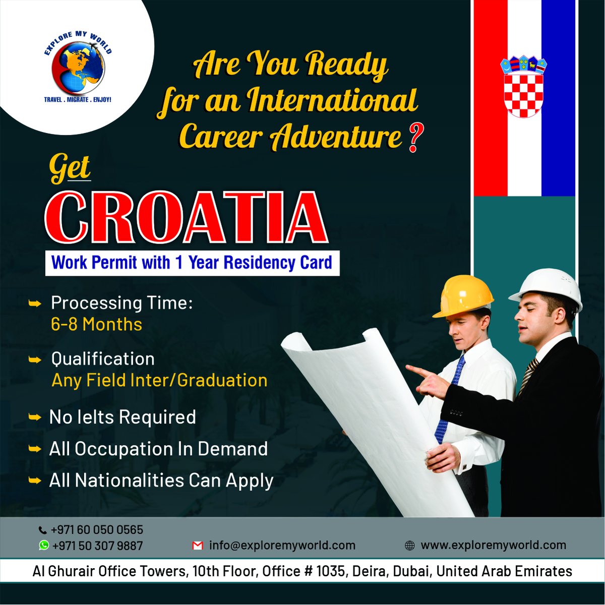 🌍 Are you ready to embark on a new career journey?
Croatia is calling! 🇭🇷
#WorkInCroatia #ResidencyOpportunity #jobopportunity #careerabroad #internationaljobs #workabroad #careermove #jobsearch #workvisa #workvisahungary #WithoutIELTS #schengenvisa #europevisa #europeworkpermit