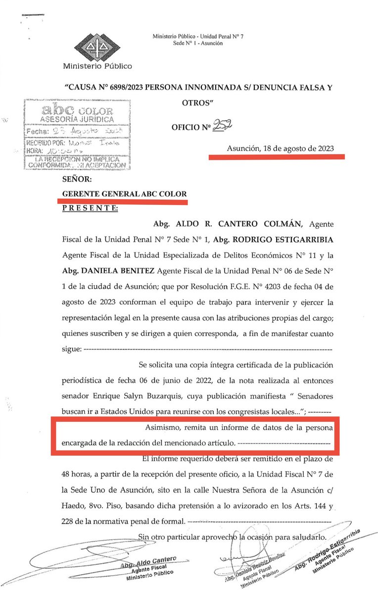 Los periodistas CORRUPTOS Y MERCENARIOS de <a href="/ABCDigital/">ABC Digital</a> están desesperados. 

Uno de los pilares del APRIETE, EXTORSIÓN Y COACCIÓN de ABC, se derrumba.

Hasta ahora sus sicarios mediáticos, siempre jugaron sucio, en el ANONIMATO, operaban de incógnitos y de troles.

Pedir que nos