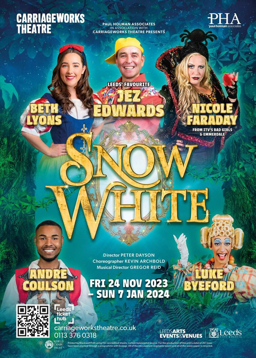 Come and see the Wickedest Queen of them all in Leeds. You can see the fabulous Nicole Faraday @Nickyfar and the wonderful cast from Nov 24th to Jan 7th