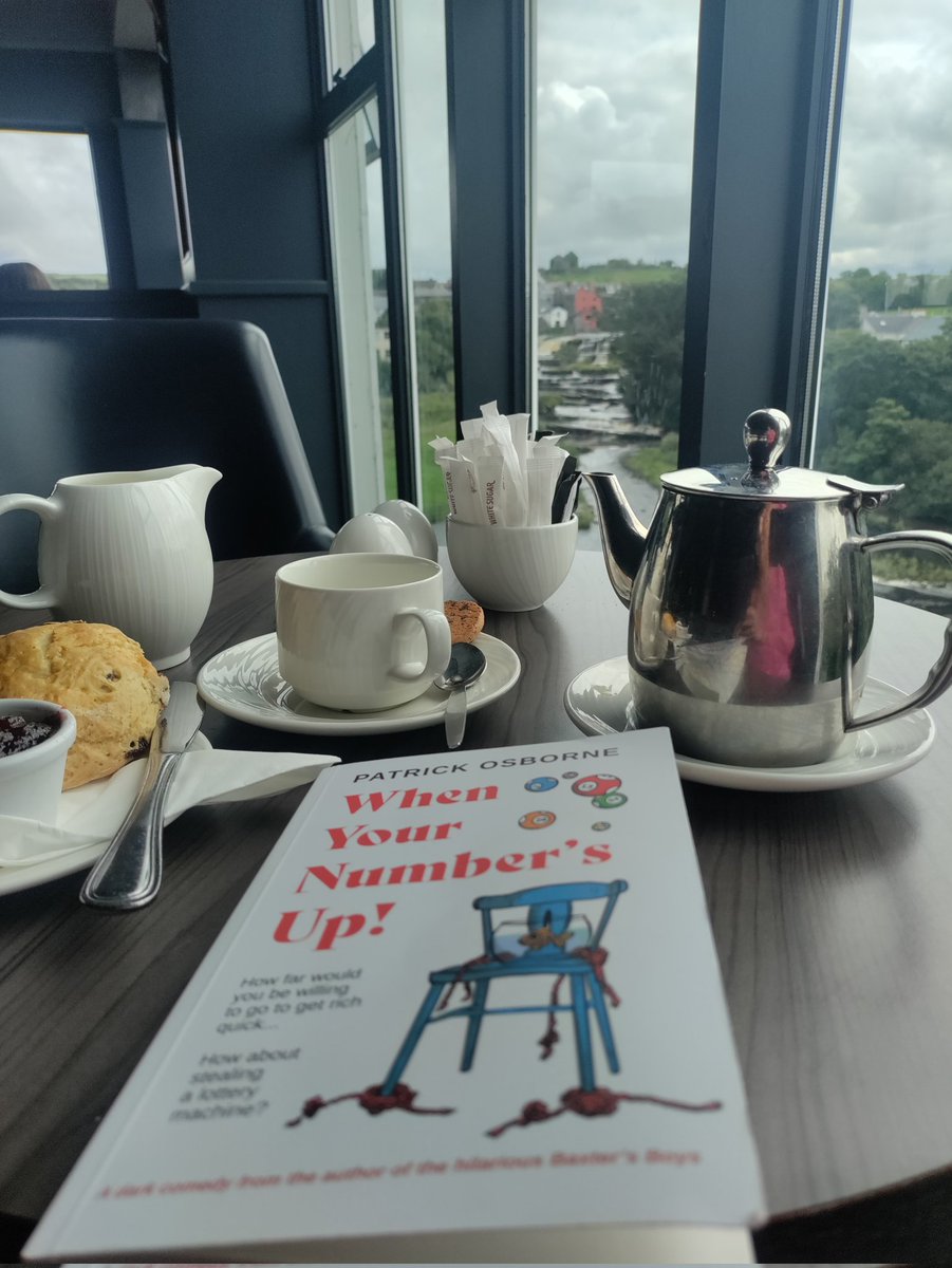 jupiter18's tweet photo. Are you sitting comfortably? Then I'll begin.... Relaxing in Co Clare and the tea's going cold. Another great book so far with some gem of one-liners 😅 @P_OsborneAuthor #Whenyournumbersup #baxtersboys #irishwriter https://t.co/s73J2PfVvK
