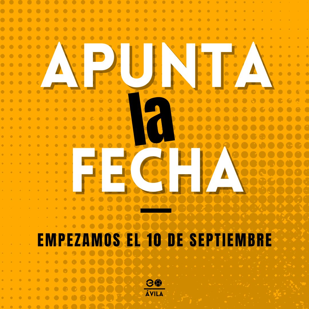 📆 ¡Márcalo en rojo en el calendario! ¡Ya tenemos fecha de inicio confirmada!

👋🏼 ¡¡Porteros/as, nos vemos el 𝟭𝟬 𝗱𝗲 𝘀𝗲𝗽𝘁𝗶𝗲𝗺𝗯𝗿𝗲!!

#FútbolEmotionAcademyÁvila