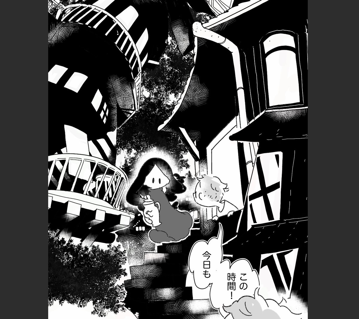 縦長漫画です! #このタグを見た人はラフ画とその完成絵を見せる 