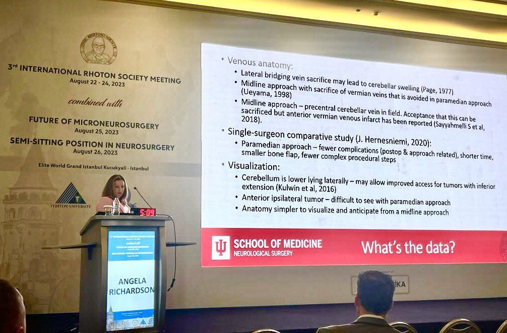 Angela M Richardson, MD, PhD (@angelamrichard1) on Twitter photo Honored for the opportunity to present our work examining #neurosurgical approaches to pineal tumors at #irs2023. <a href="/Neurosurgery_IU/">IU Neurosurgery</a> <a href="/DrPiiaVirtanen/">Piiamaria Virtanen, MD</a> #anatomy #neurosurgery @WINSneurosurge1 #ilooklikeasurgeon Honored for the opportunity to present our work examining #neurosurgical approaches to pineal tumors at #irs2023. <a href="/Neurosurgery_IU/">IU Neurosurgery</a> <a href="/DrPiiaVirtanen/">Piiamaria Virtanen, MD</a> #anatomy #neurosurgery @WINSneurosurge1 #ilooklikeasurgeon