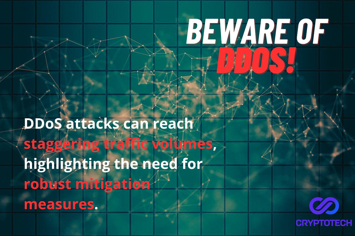1 day 1 DDoS fact : 

Day 4 -

Fact: DDoS attacks can reach staggering traffic volumes. In 2021, the largest recorded attack reached a peak of 2.3 terabits per second, highlighting the need for robust mitigation measures.

 #DDoSProtection #Cybersecurity #DDoSmitigation #DDoS…