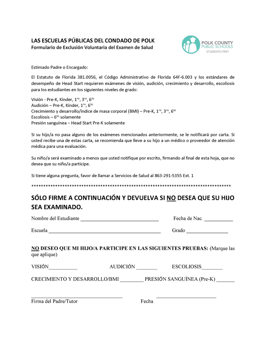 VictoryRidge's tweet photo. Attention Families:

Florida Statute 381.0056 and Florida Administrative Code 64F-6.003, requires vision, hearing, growth and development, scoliosis screenings for students...

Please visit: https://t.co/uB81XFxvoE to view full message in English and Spanish

#VRAPRIDE https://t.co/6tyerAta9P