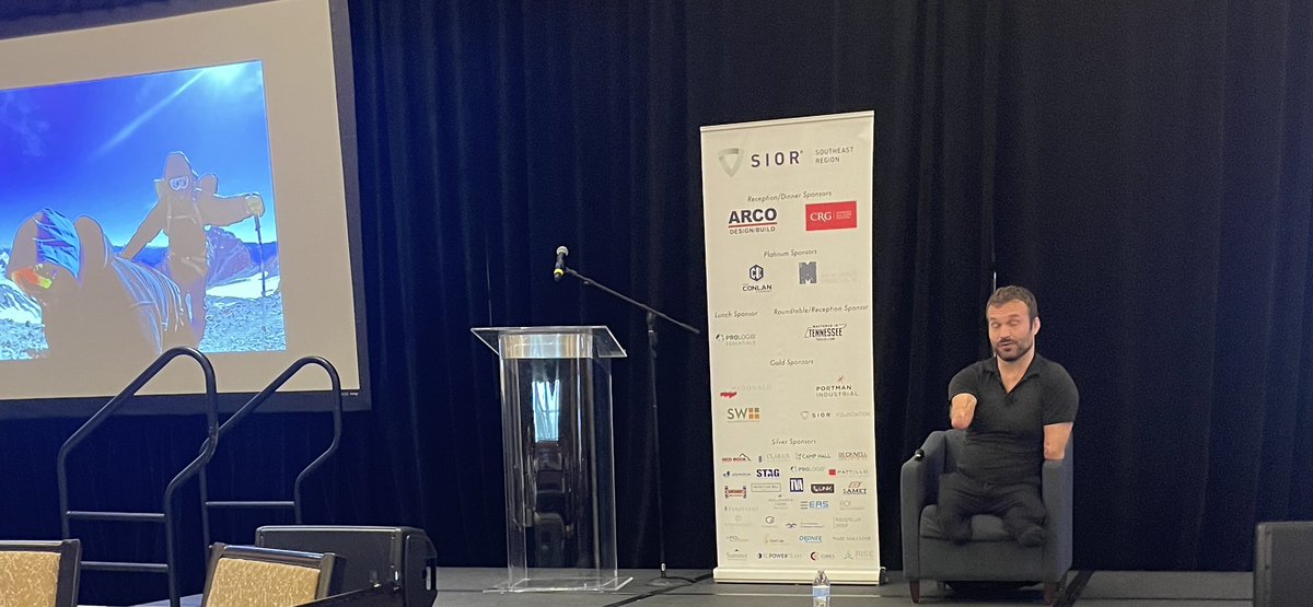 jrsteinbauer's tweet photo. NO EXCUSES! Very moving talk by @kylemaynard his story of him over coming his “ability”. @SIORglobal SE Regional. #cre #sior Kyle keep that faith &amp; inspiring others. https://t.co/bM1ptgO2Dy