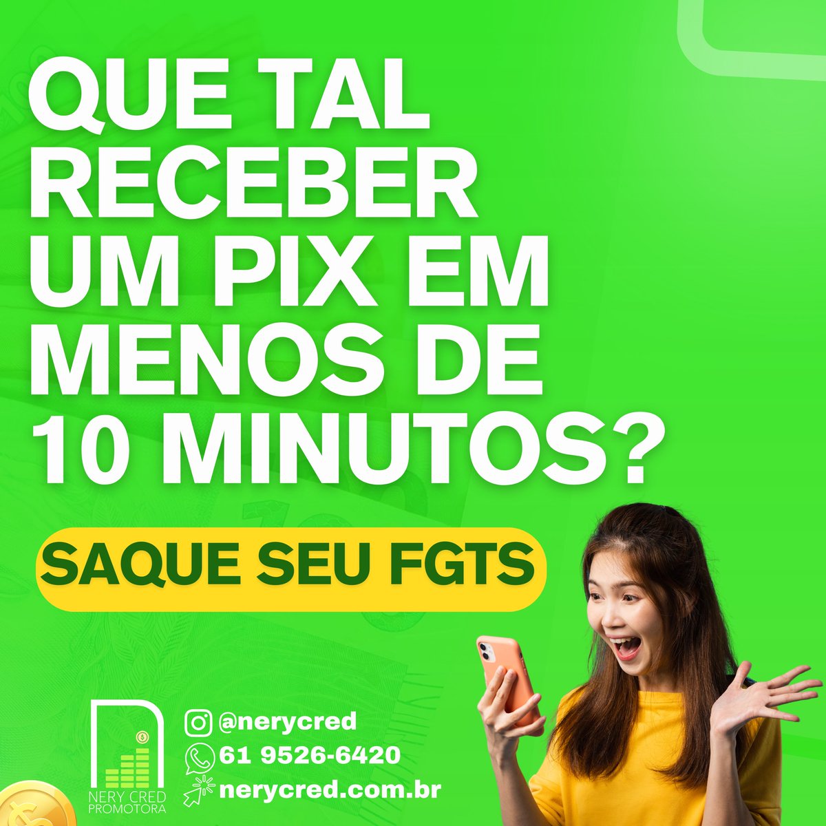 nerycred's tweet photo. Que tal receber um pix em menos de 10 minutos com a nerycred? Não acredita? veja com seus próprios olhos🤫🤣
Entre em contato e faça sua simulação. 📲
✅ Sem burocracia, sem análise de crédito!
#fgts #saquefgts #promotoria #financeiro #saqueaniversario #dicasfinanças #financas https://t.co/vO4HL9deyW