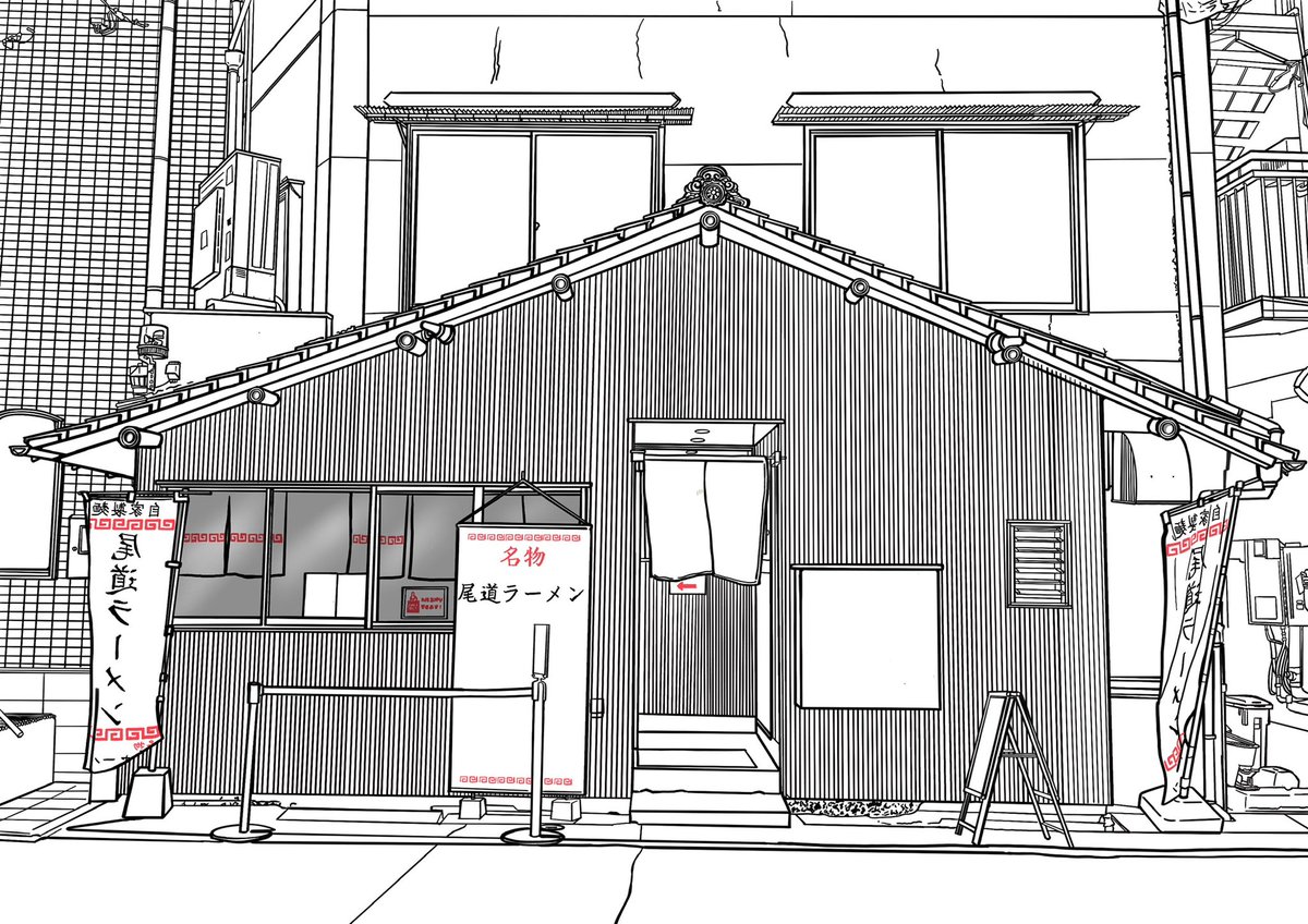 i_kinboshi's tweet photo. 尾道ラーメンしょうやの1周年記念のイラストを描かせていただきました。 https://t.co/D0YrHPmwcq