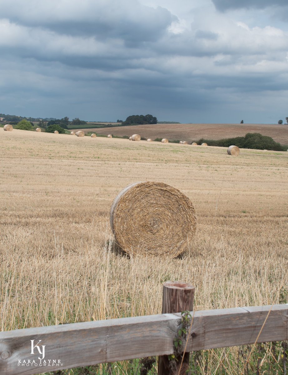 Fence post #harvest #bales #lincolnshire #lincolnshirewolds