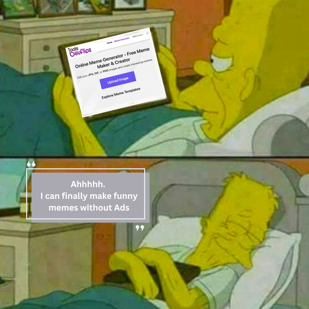 DDdevflips's tweet image. Laughing all the way with Devflips Meme Generator! Share your meme masterpieces, exchange chuckles, and spread the good vibes with just a few clicks. 😄📷Try it Now: tools.devflips.com/online-meme-ge…

#webdevelopment #IndiaOnMoon #нюдсочетверг
#Пригожина
