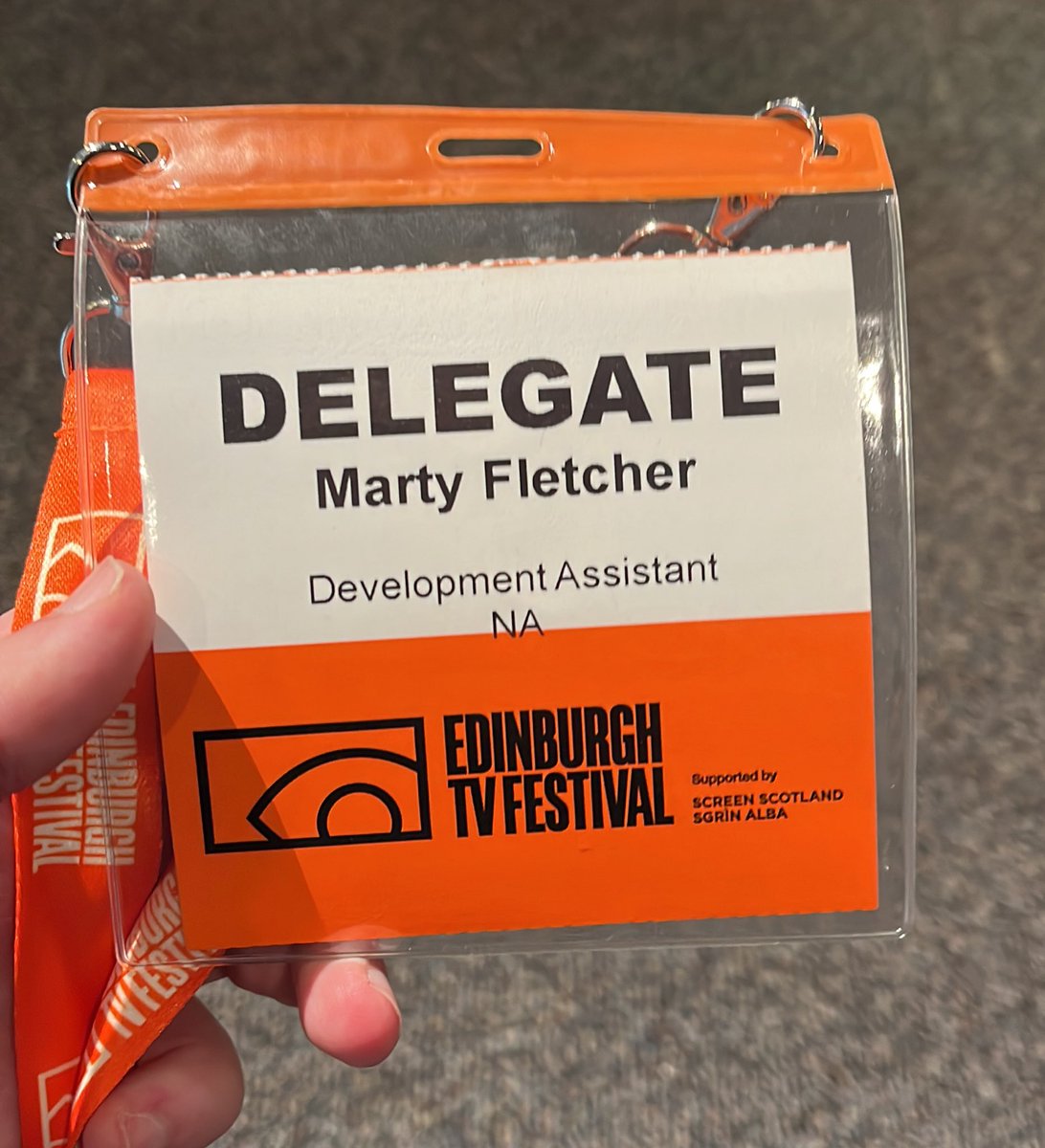 At my first in person @EdinburghTVFest after doing @TheNetwork_TV back in 2020! Such an interesting week and have chatted to so many tv people #edtvfest