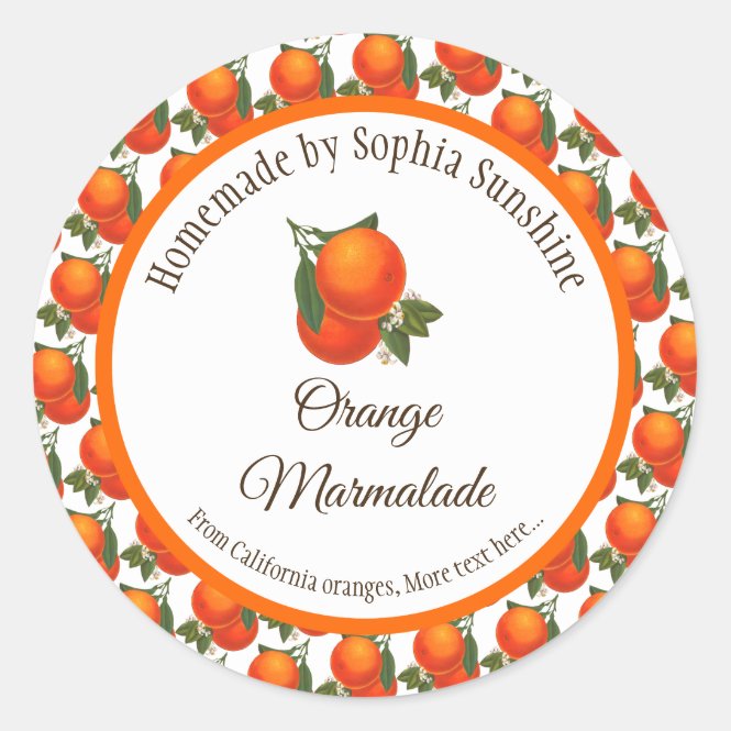 MomsRetro's tweet photo. A custom sticker with vintage crate art of #oranges with small blossoms on the background and label, with brown retro and script letters for your handmade recipe, your name or company, and more info.  #ZazzleMade https://t.co/CsNBmNqwzT https://t.co/lXlUW7bJi4