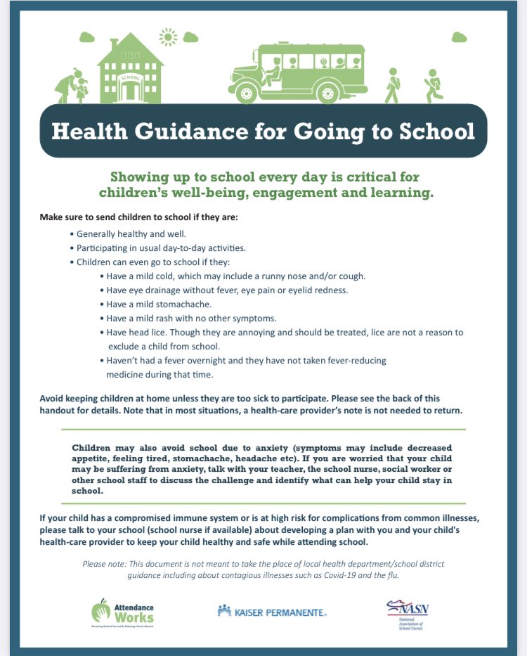 District22BKNY's tweet image. 13 days until #FDOS.Here is a Helpful Health Guidance for Going to School.