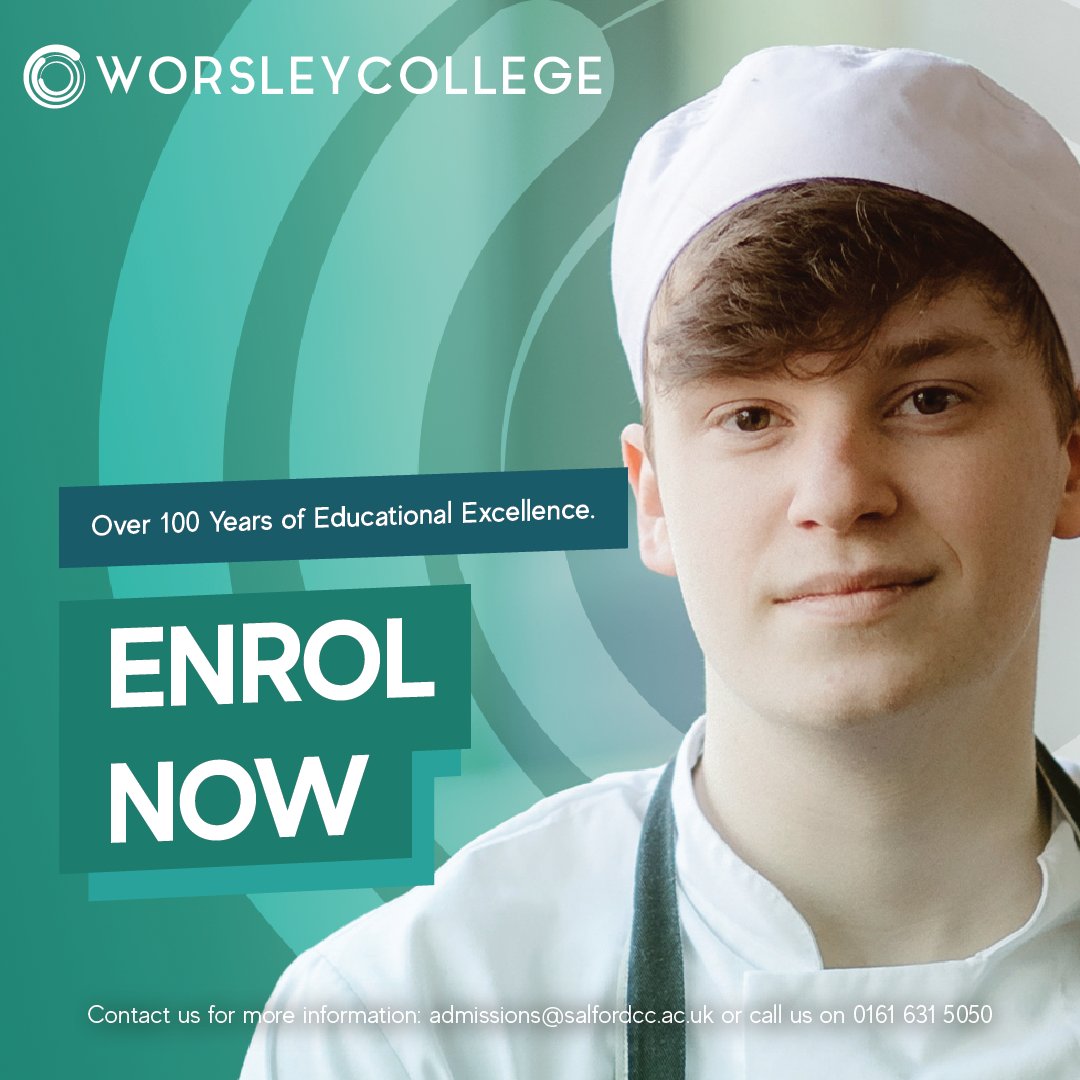Enrol Now! And explore our wide range of courses via link in bio. 📕     

Contact us now to find out more at the details below:    

Email: admissions@salfordcc.ac.uk    
Tel:0161 631 5050     

#enrolnow #makeithappen #salfordcitycollegegroup #ecclessixthformcollege