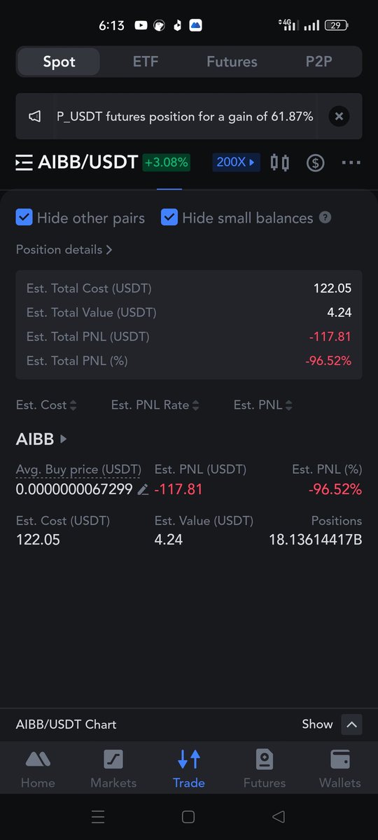 Benzil70569300's tweet photo. @bullbear_ai Hi I'm 97% down on their project because of their lies. 
i told them on their telegram group they banned me from there &amp; on other platforms please don't trust them they are liars save your money and invest in some good organization or in a secure project https://t.co/hUwUzqIjFr