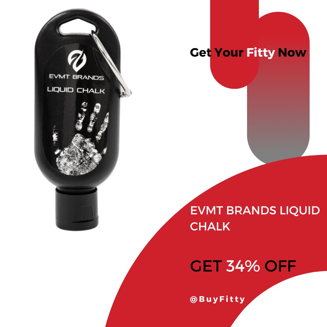 BuyFitty's tweet photo. EVMT brands liquid chalk is an ultimate solution for weightlifting, gymnastics, rock climbing, and dancing.
This Workout chalk will save you from injury while weightlifting.
Get Your Fitty Now:https://t.co/XYLY1zE8Dv
#getyourfittynow #getyourfittynow #liquidchalk #gymaccessory https://t.co/f90jUgq0vV