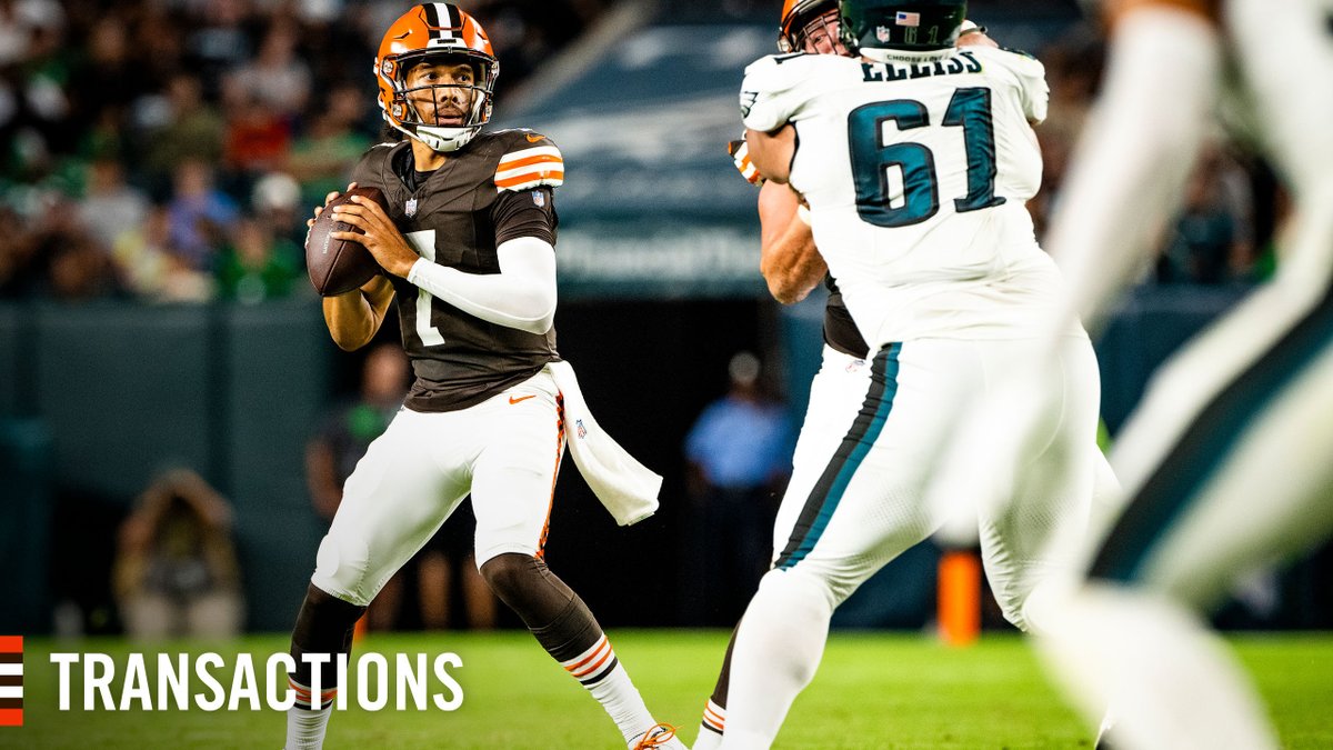 Browns's tweet photo. We have waived QB Kellen Mond and DE Charles Wiley.

📰» https://t.co/zFxnhrcvJP https://t.co/nsTDllgWDr