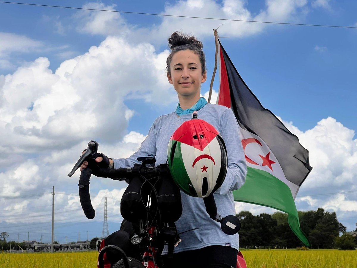 SolidarityRisin's tweet photo. Day 468 on the bike. Our bodies ache after three consecutive days of pedaling. But we keep pushing forward, reminiscent of our early days on this journey from Sweden. Every interview adds to breaking the silence on Western Sahara. Let's work together for it! 🚴‍♂️ #FreeWesternSahara https://t.co/287VvbIGO1