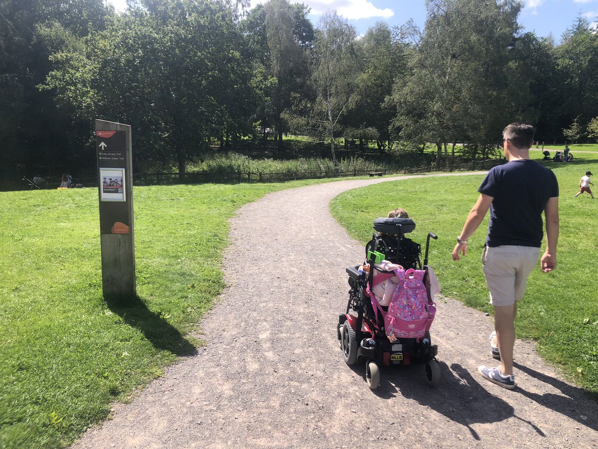 4SandaW's tweet photo. We had a lovely, sunny visit to @aliceholtforest on Tues&amp;we spotted even more ways they have made their park more inclusive for wheelchair users👏 We walked/wizzed around the Easy Access Trail - it was still a bit bumpy for Miss S in her powerchair but definitely manageable!… https://t.co/FlKMZnKxu0