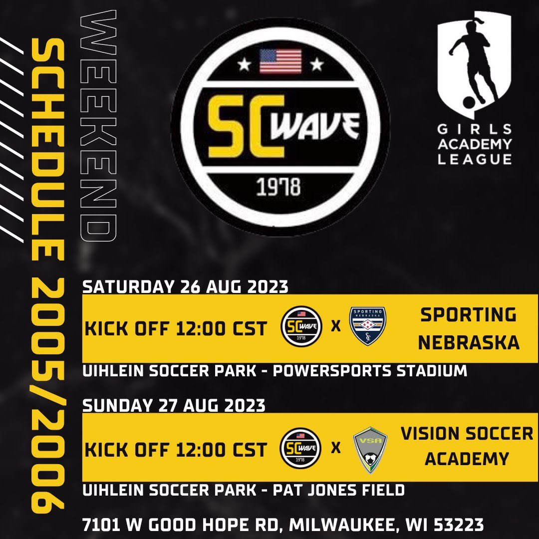 SC Wave 05/06 Girls (@scwave06) on Twitter photo Are you ready for some football? We are. <a href="/GAcademyLeague/">Girls Academy</a> season kicks off with two home games this weekend.
<a href="/SCWAVEROC/">SC WAVE</a> <a href="/Oliviero21/">Giuliano Oliviero</a> Are you ready for some football? We are. <a href="/GAcademyLeague/">Girls Academy</a> season kicks off with two home games this weekend.
<a href="/SCWAVEROC/">SC WAVE</a> <a href="/Oliviero21/">Giuliano Oliviero</a>