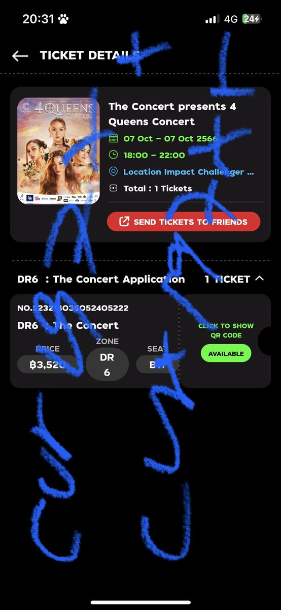 cur197xx's tweet photo. ปล่อย DR6 rowB1X ราคา 3520 ปล่อย 3000 ผ่อนได้ค่า  #4QueensConcert https://t.co/OHTVQOXTe4