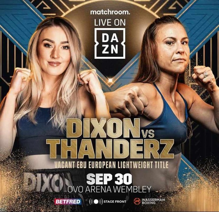 Rhiannon Dixon (8-0) 🆚 Katharina Thanderz (16-1) por el vacante EBU del ligero el próximo 30 de septiembre.