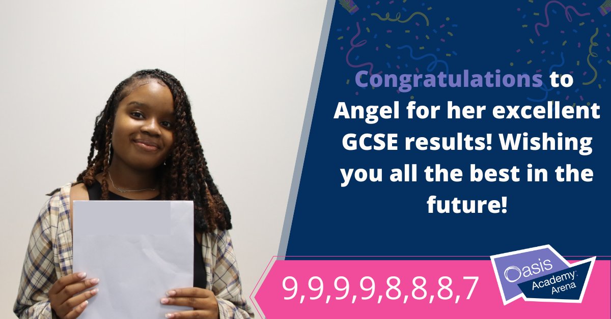 Congratulations Angel on your excellent GCSE results! Your accomplishments have opened the door to an exciting new journey at @kingsmathschool. We're extremely proud! #GCSEResults2023 #OCLResults