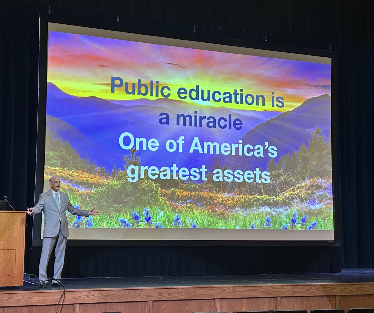 Author Jamie Vollmer at Berrien Springs Public Schools to launch a new school year. A strong message about schools: schools are not failing. In fact, they are doing great and difficult work! 

“We are the sole institution that takes in every kid!”