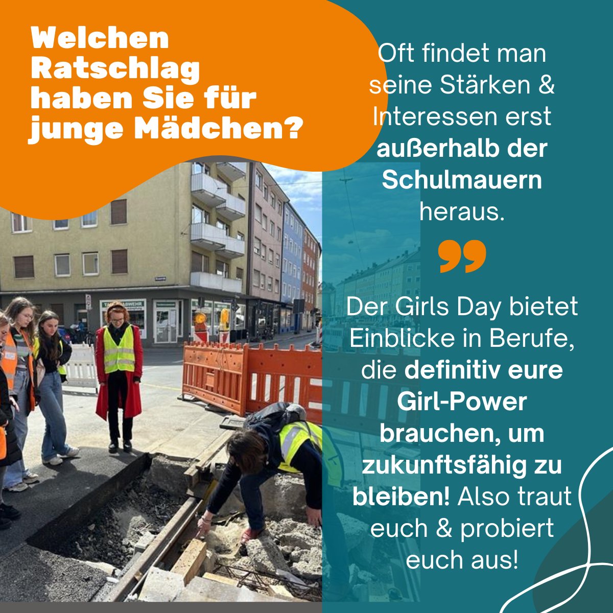Der_GirlsDay's tweet photo. Die VAG gehört zu den großen Verkehrsunternehmen: Ihre U-Bahnen, Busse &amp; S-Bahnen werden von 2.000 Mitarbeitenden rechnerisch gesehen jeden Tag 2x um die Welt geschickt! 🚋 Laura Wedel veranstaltet hier Girls'Days, um mehr weibliche Mitarbeiterinnen im Bereich ÖPNV zu gewinnen. https://t.co/3eQwuJwHs0