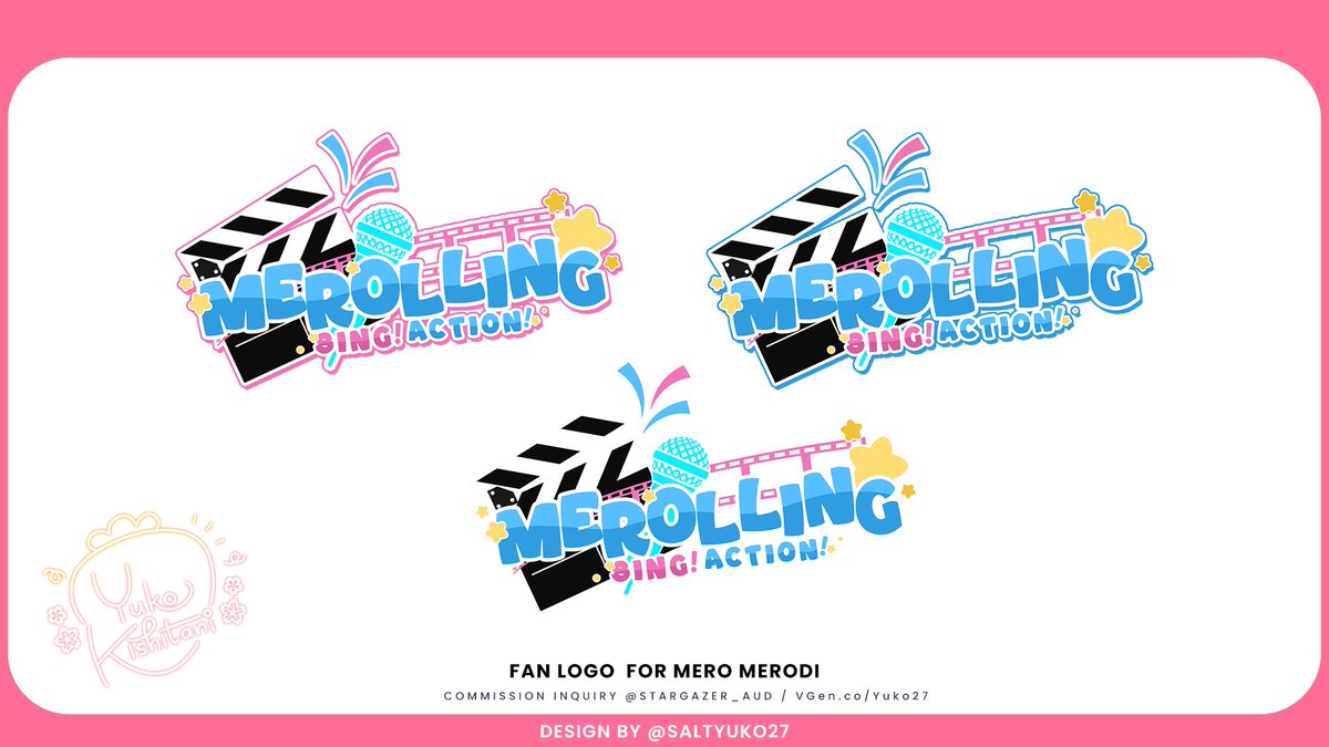 Made a fan logo for @MerodiMero 's 'Merolling! Sing! Action!' stream! was looking around and feel like doing a skeb of the logo! Hope you like it! 

┖ 𝐑𝐓 + 𝐋𝐢𝐤𝐞𝐬 𝐚𝐫𝐞 𝐚𝐩𝐩𝐫𝐞𝐜𝐢𝐚𝐭𝐞𝐝!

#merokis #meromerodi