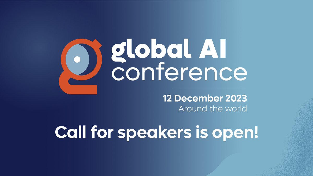 hboelman's tweet photo. A new conference is coming up on December 12th!

Want to speak at a global event and reach 1000's of AI developers &amp; students around the world?

Submit your sessions here:
https://t.co/NxBvlNPsPm https://t.co/rMdi2mmfur