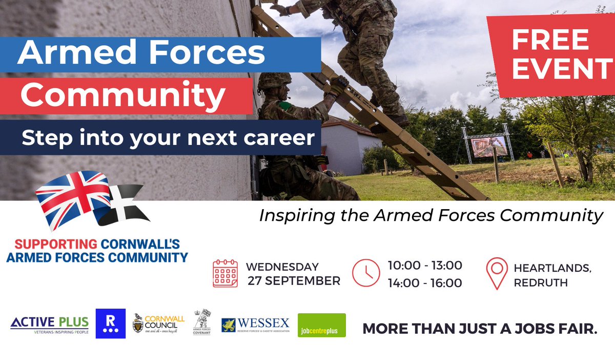 35 businesses and 15 support agencies will be supporting this year's AFC Careers Fair. If you are due to leave the Armed Forces, have already left and are looking for a new career or are a member of an Armed Forces family, this is the event for you!!