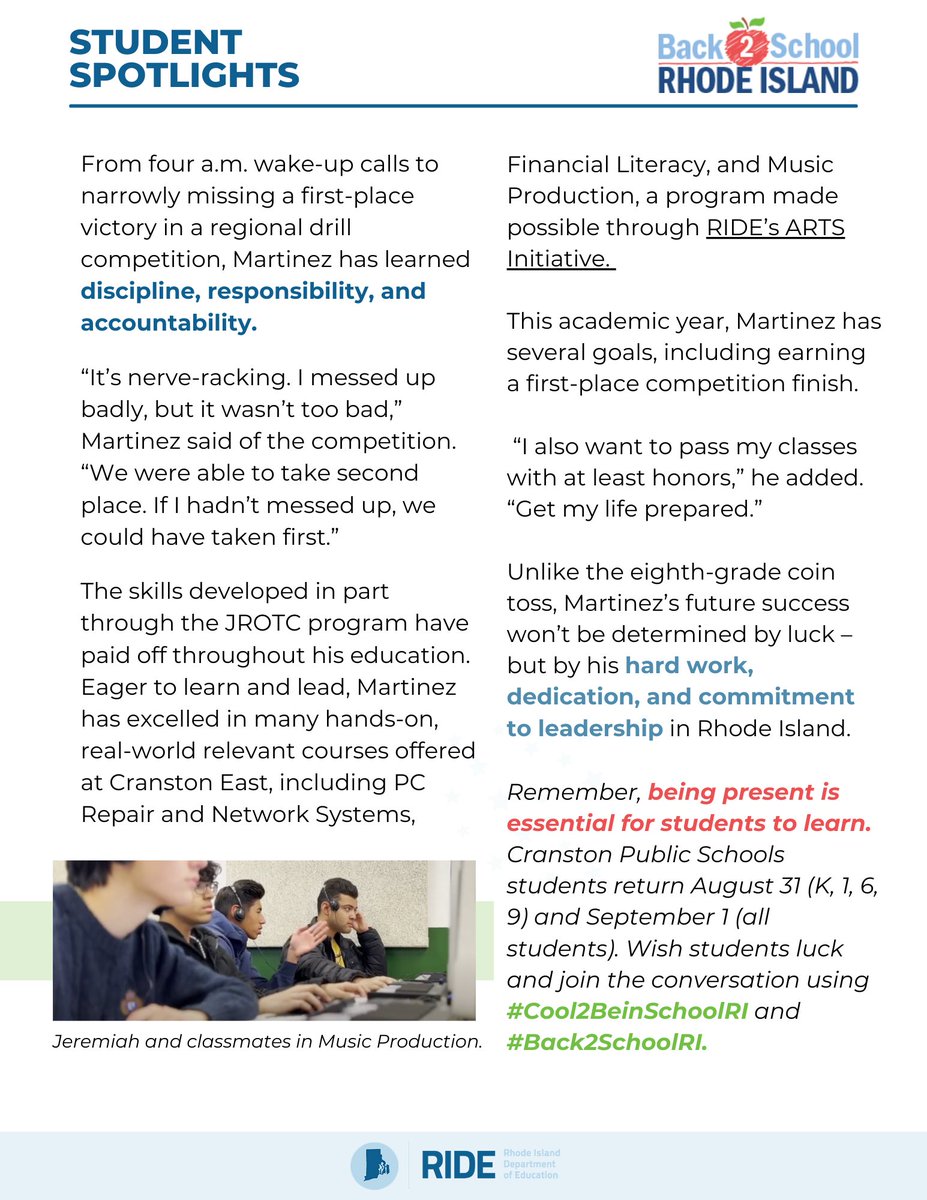 Rhode Island Department of Education (RIDE) tweet media