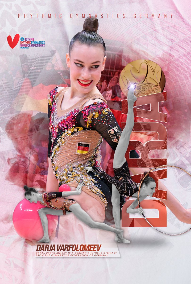 1st World Champion (ball &amp; hoop) Darja Varfolomeev 🇩🇪 for 40th Rhythmic Gymnastics World Championships Valencia 2023!! 

 Do you like the poster?? Order yours in my dm 🙏

<a href="/gymnastics/">World Gymnastics</a> <a href="/ForoRitmica/">ForoRítmica</a> <a href="/Esritmica/">ESRitmica</a>